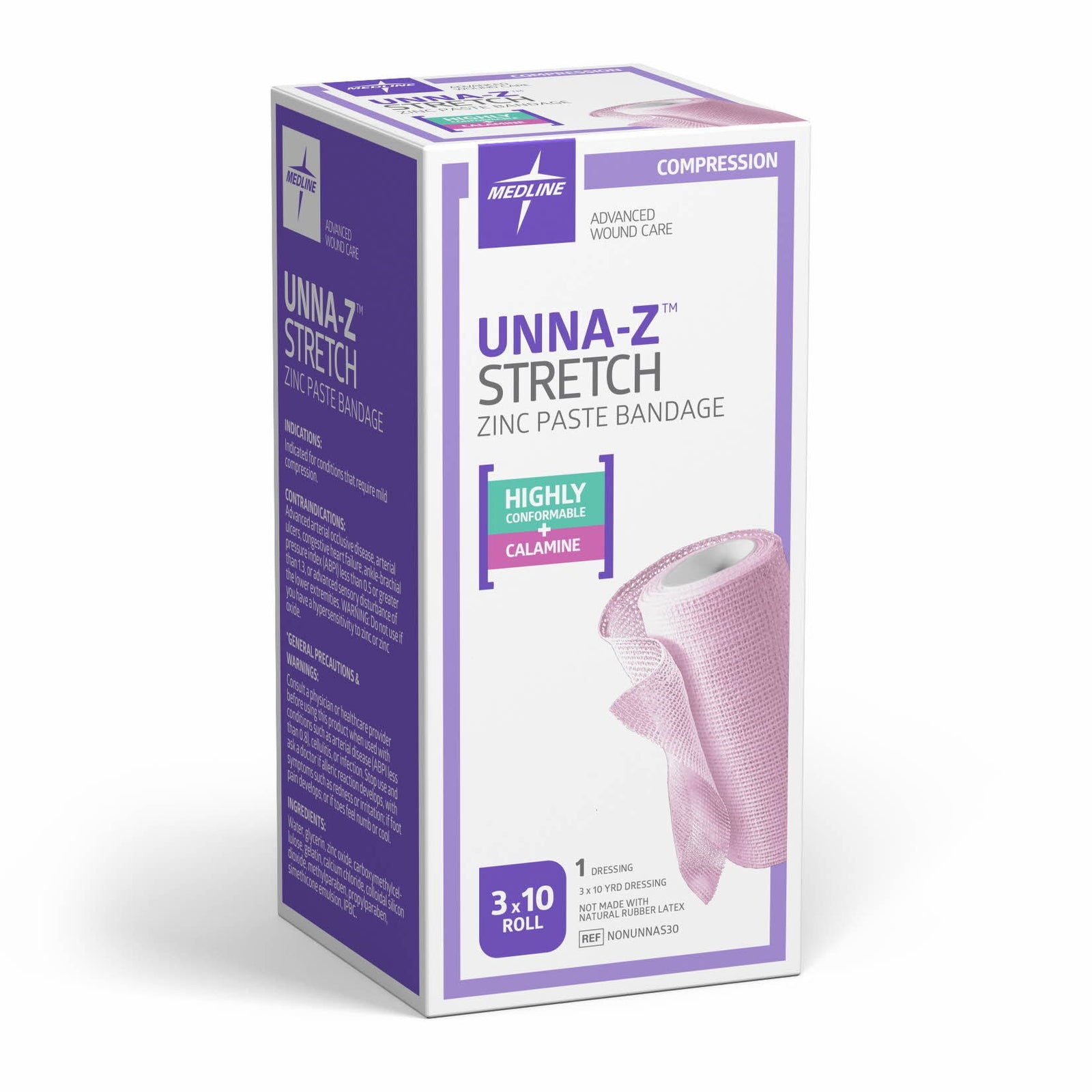 Medline Unna-Z Unna Boot Bandage 3" x 10 YD