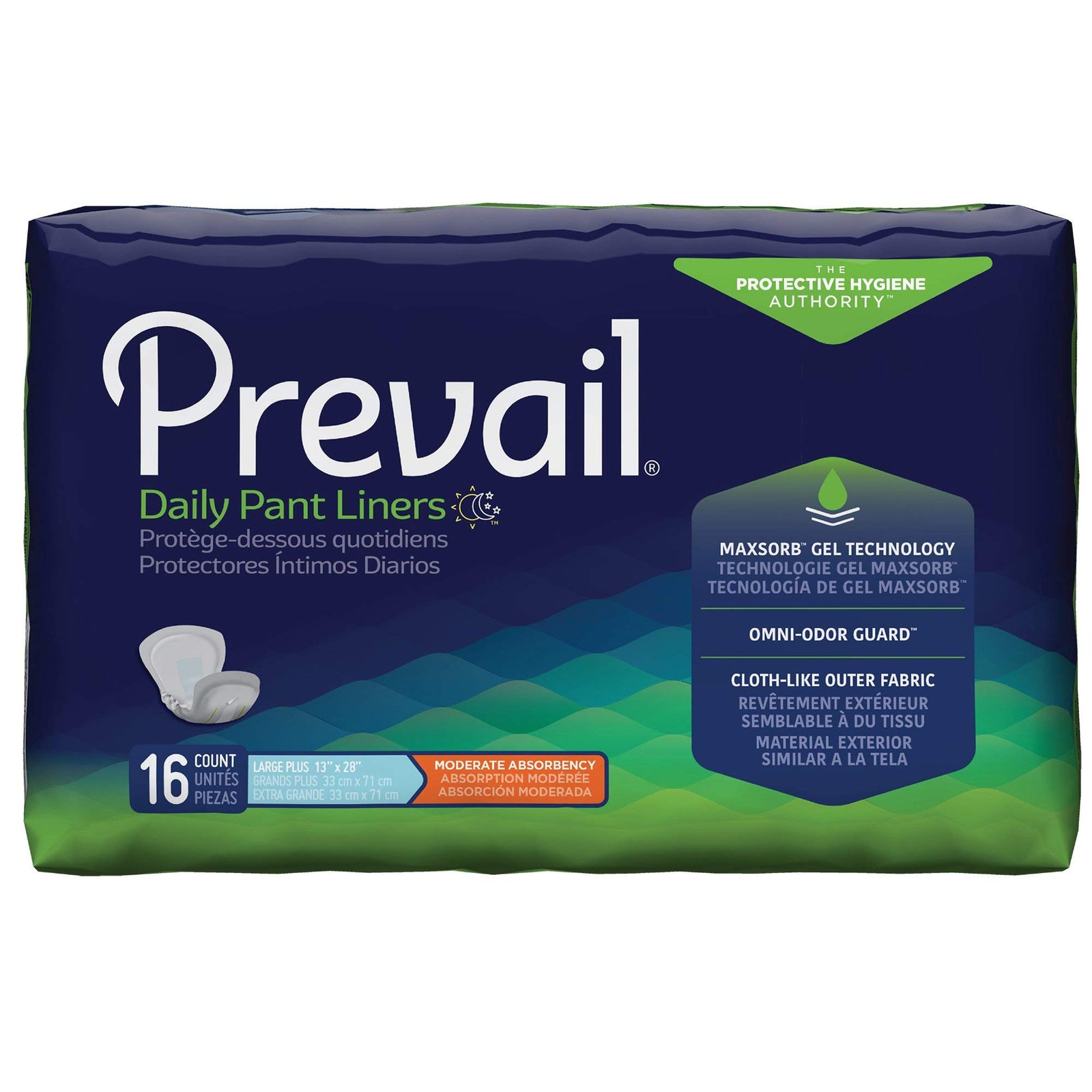 First Quality Prevail Pant Liner Elastic — Large Plus 13" x 28"