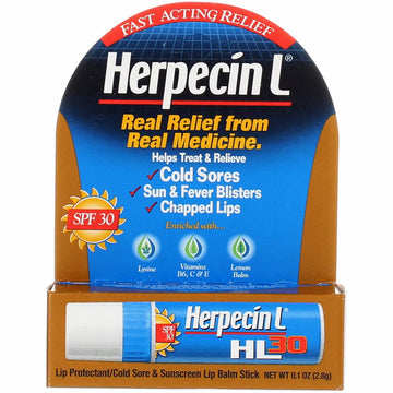 Herpecin-L Lip Protectant SPF 30 Medicated Lip Balm Stick Twin-Pack