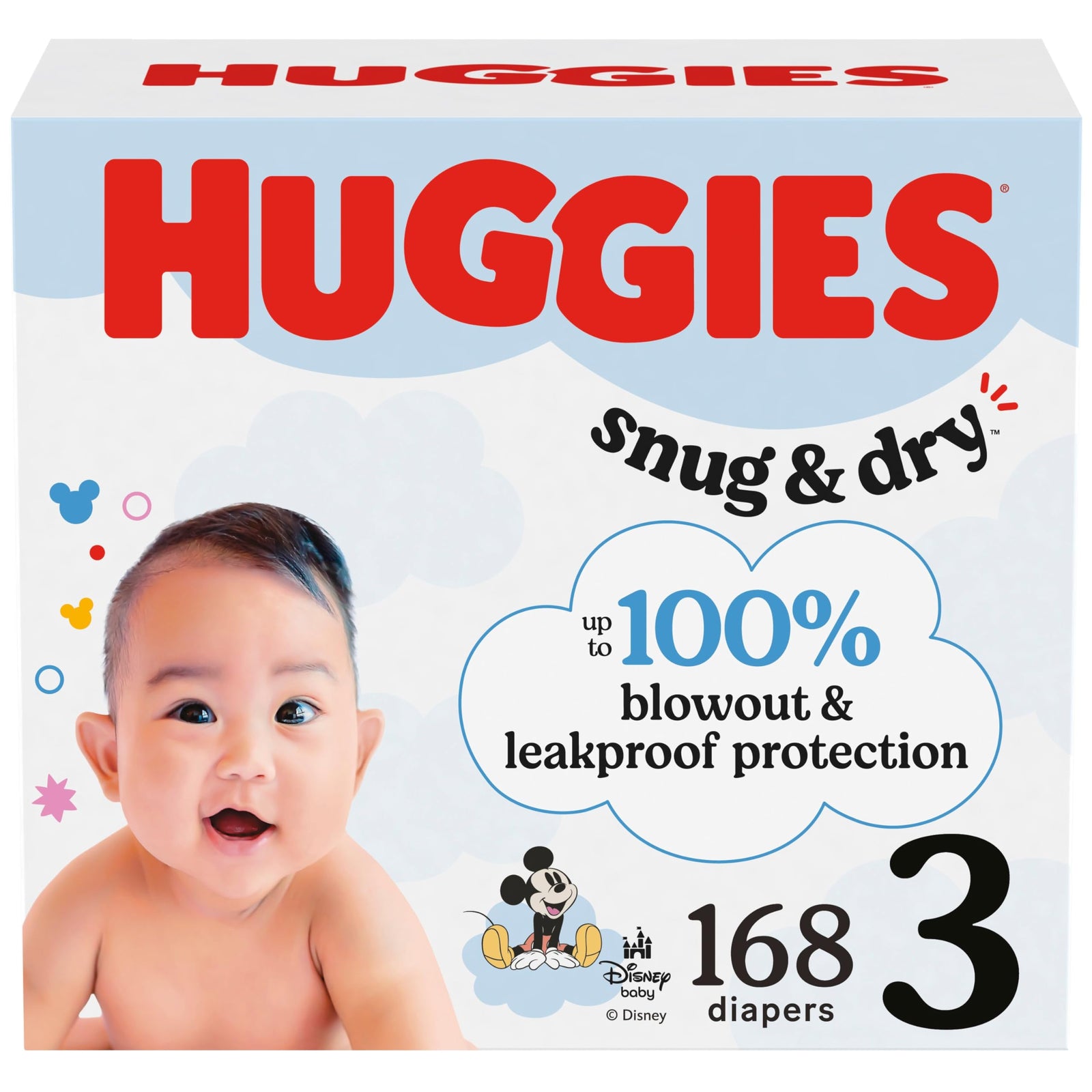 Huggies Snug and Dry Diapers - Size 1, 3, 4