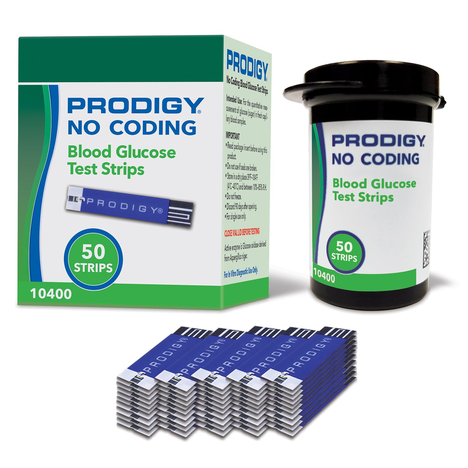 Prodigy No Coding Test Strips for Diabetes Monitoring
