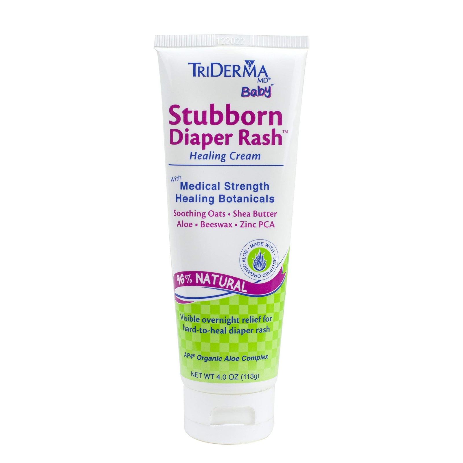 TriDerma Baby Stubborn Diaper Rash Relief Cream, 4 oz