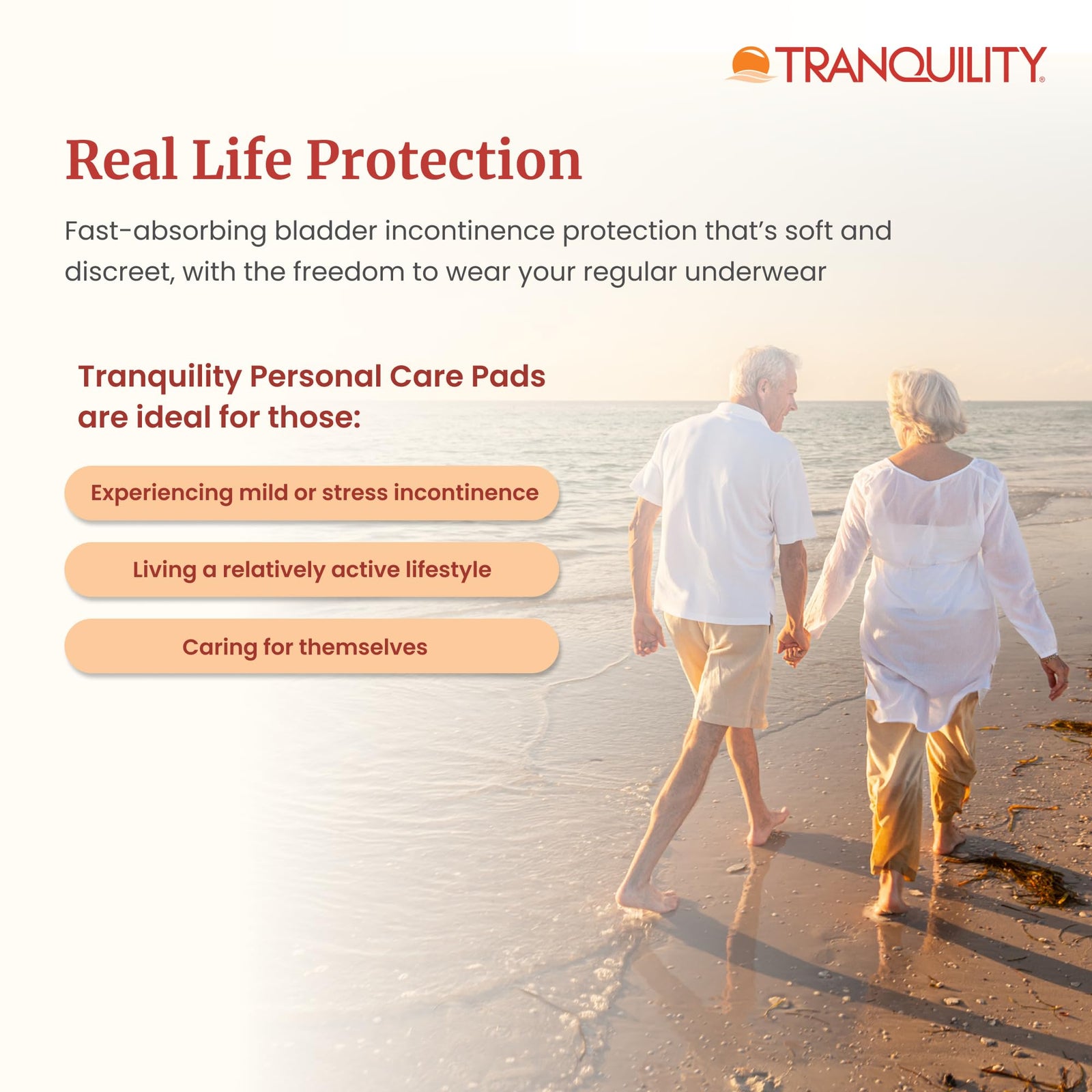 Tranquility Personal Care Pads - Incontinence Protection Pads