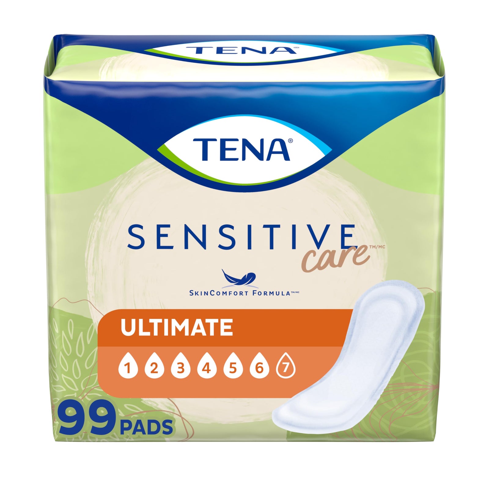 TENA Sensitive Care Ultimate Absorbency Incontinence Pads, 16 inch