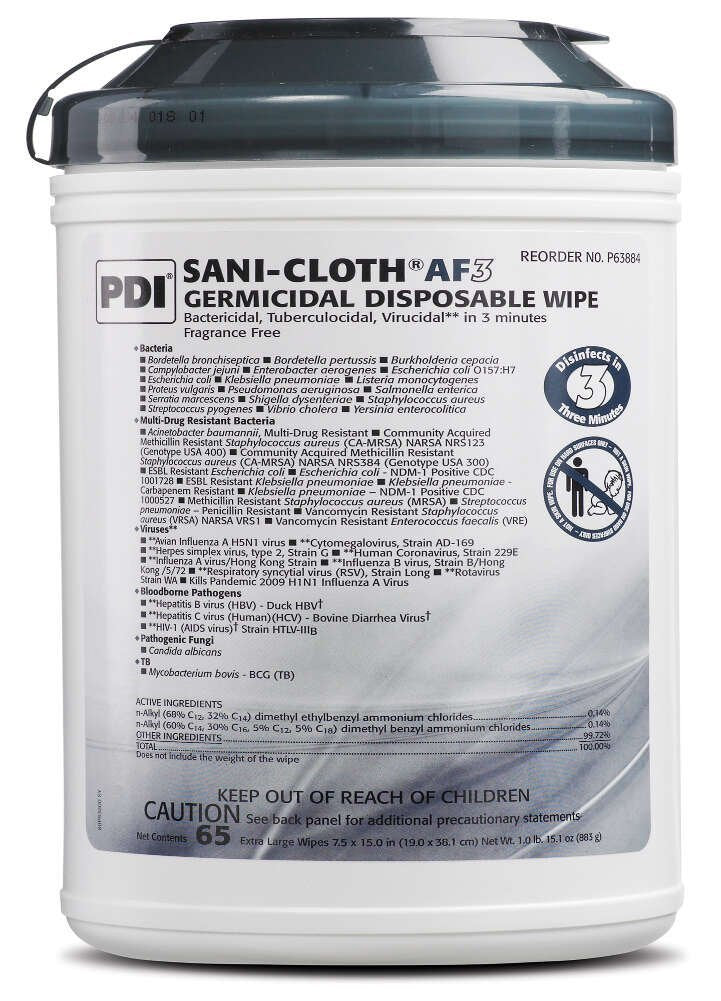 PDI Sani-Cloth AF3 Germicidal Wipes, XL