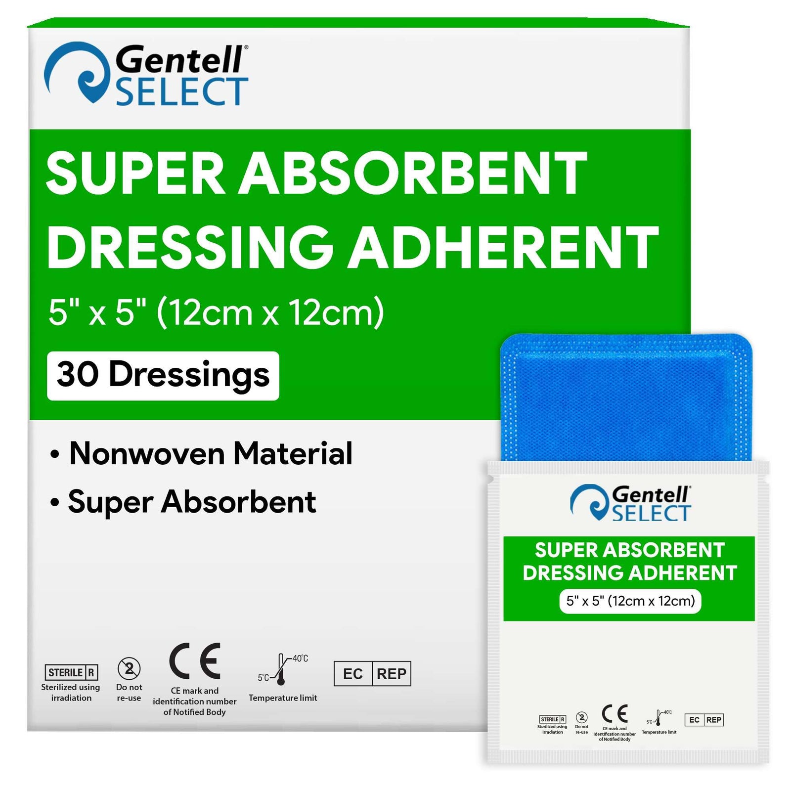 Gentell Super Absorbent Adherent Dressing