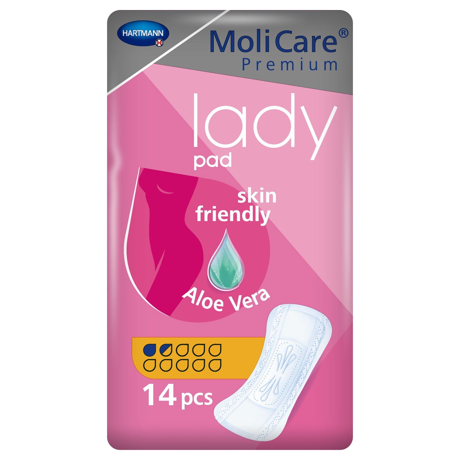 Hartmann MoliCare Premium Lady Pad - 10.5" x 4" or 13" x 5.5"