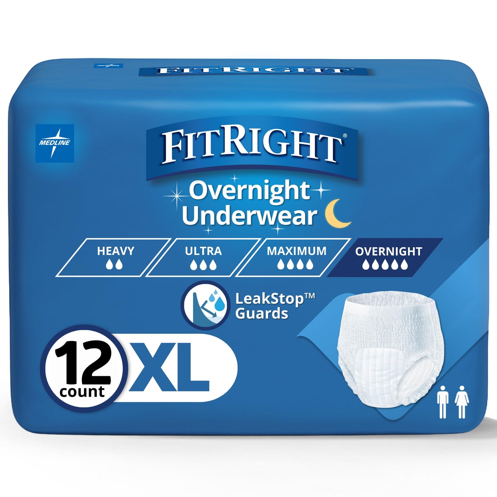 Medline FitRight Protective Underwear Extra Large (56-68")