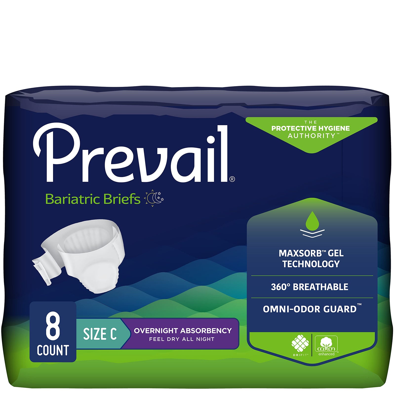 Prevail Bariatric Adult Briefs - Size A, B, C