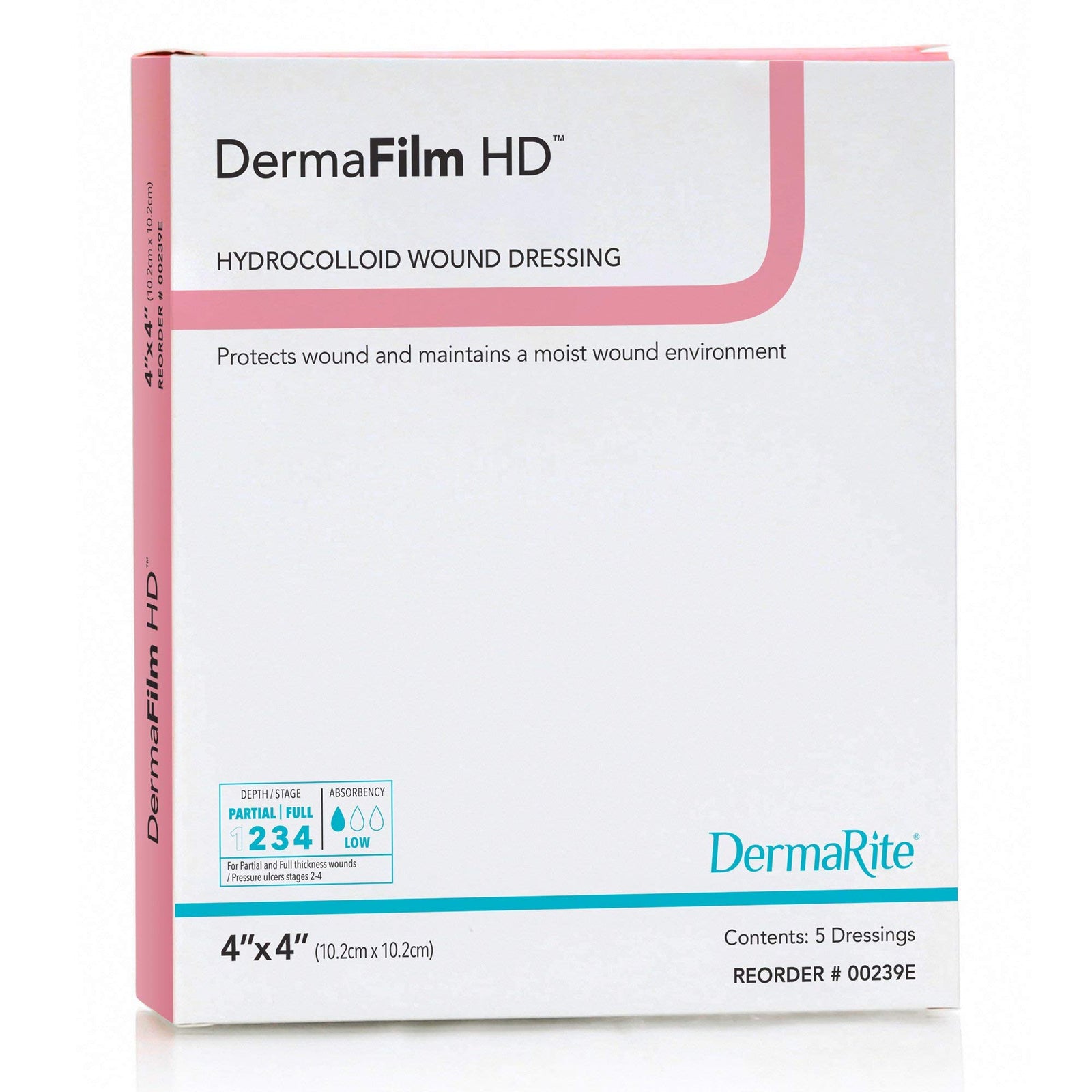 DermaRite HD Hydrocolloid Dressing 4" x 4"