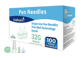 Embrace Pen Needles - 31G/32G, 4mm/5mm/8mm