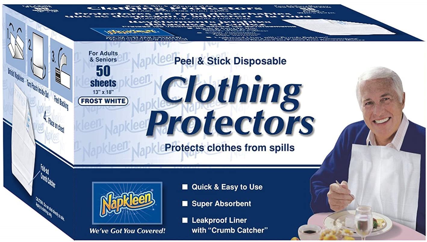 Alex Orthopedic Disposable Adult Bib, Blue, Large