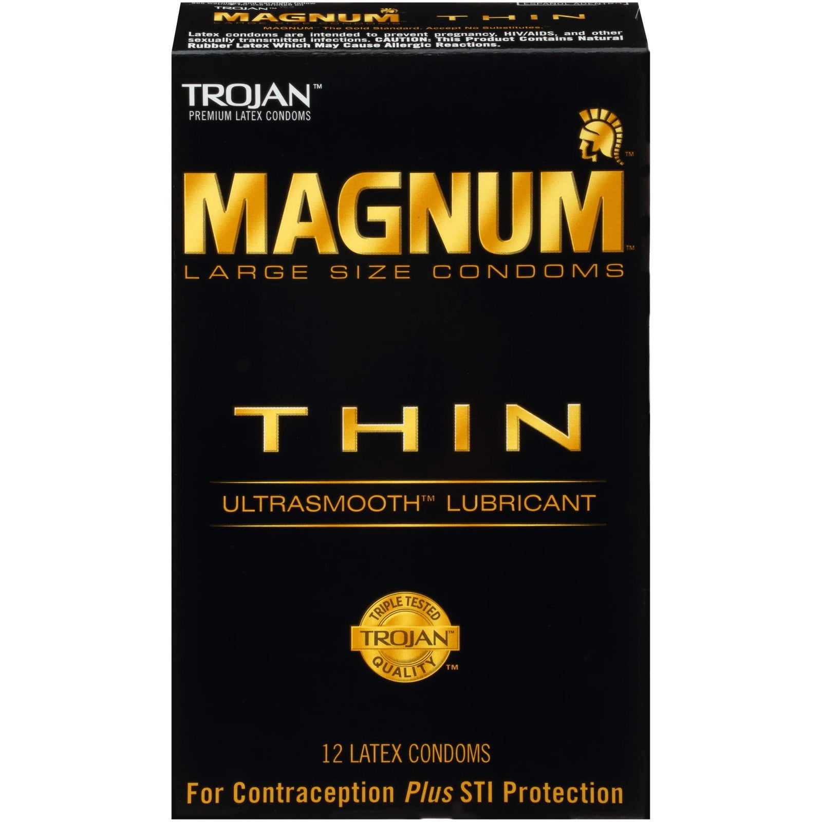 Trojan Magnum Thin Condoms Large Size, Lubricated