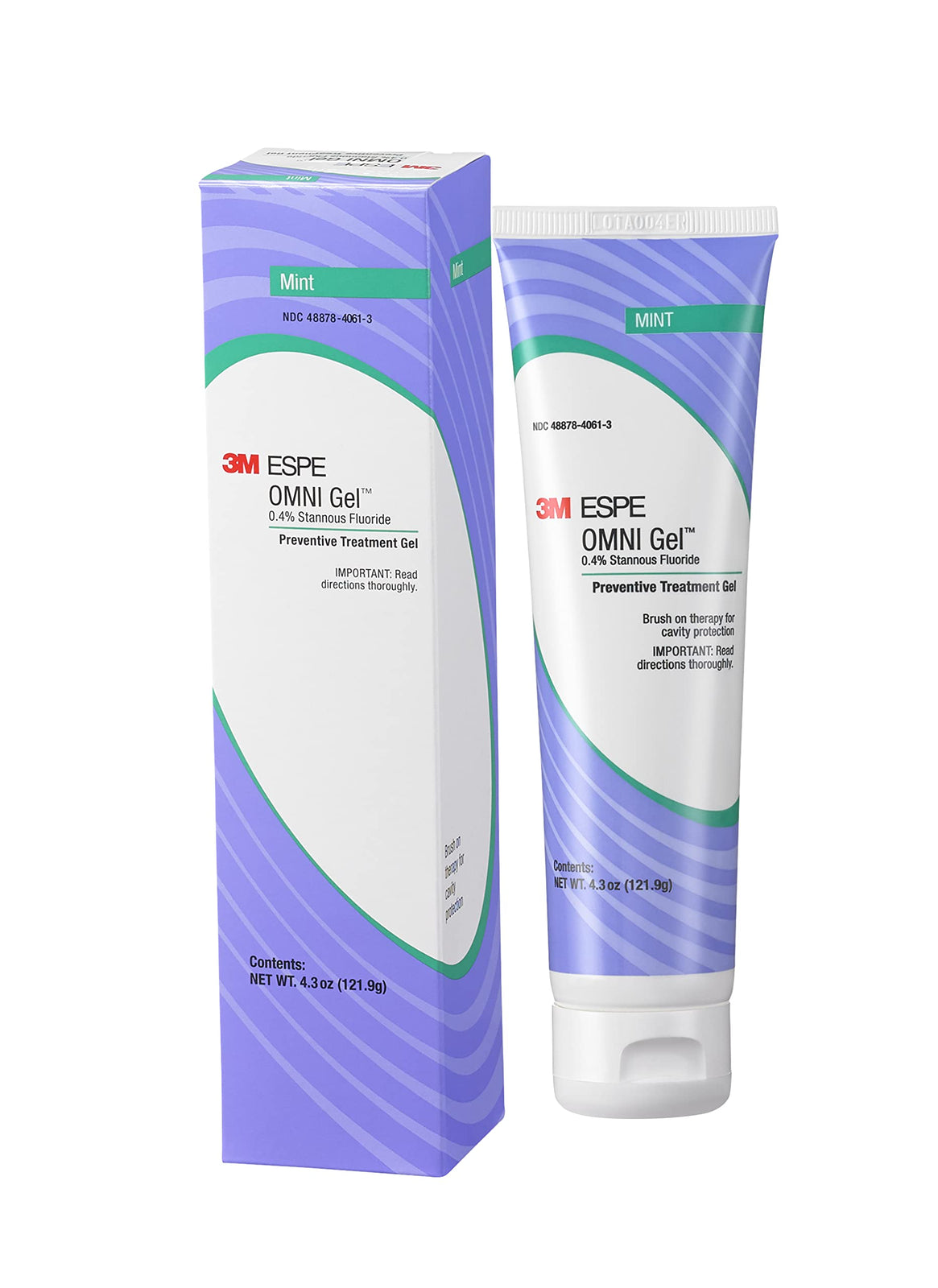 3M OMNI Gel 0.4% Stannous Fluoride Brush-On Gel, Mint, 4.3 oz
