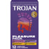 Trojan Pleasure Pack Lubricated Condom, 12 Count