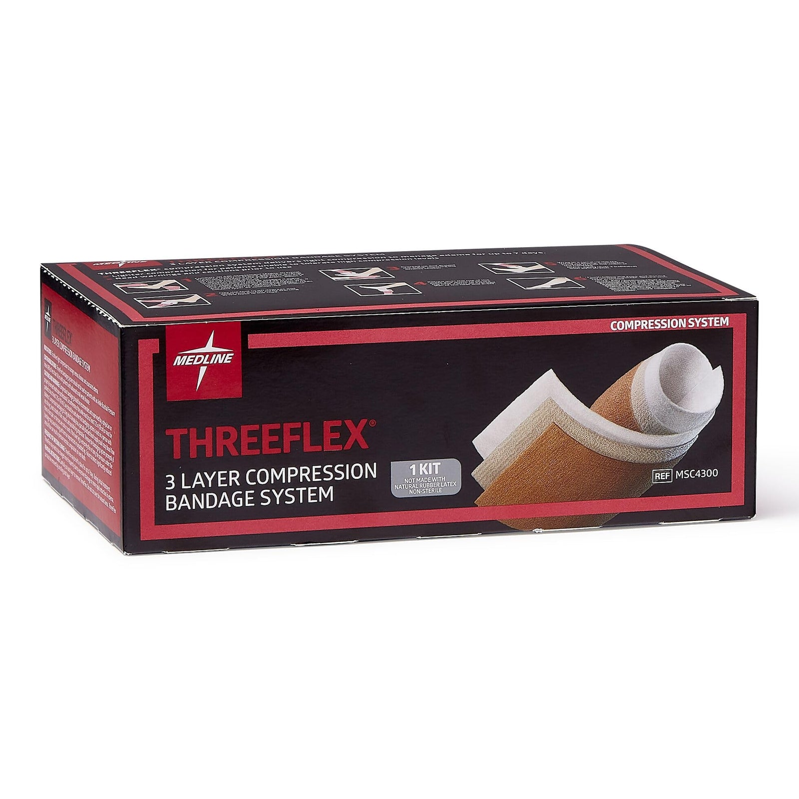 Medline ThreeFlex 4" 3-Layer Compression Bandage System