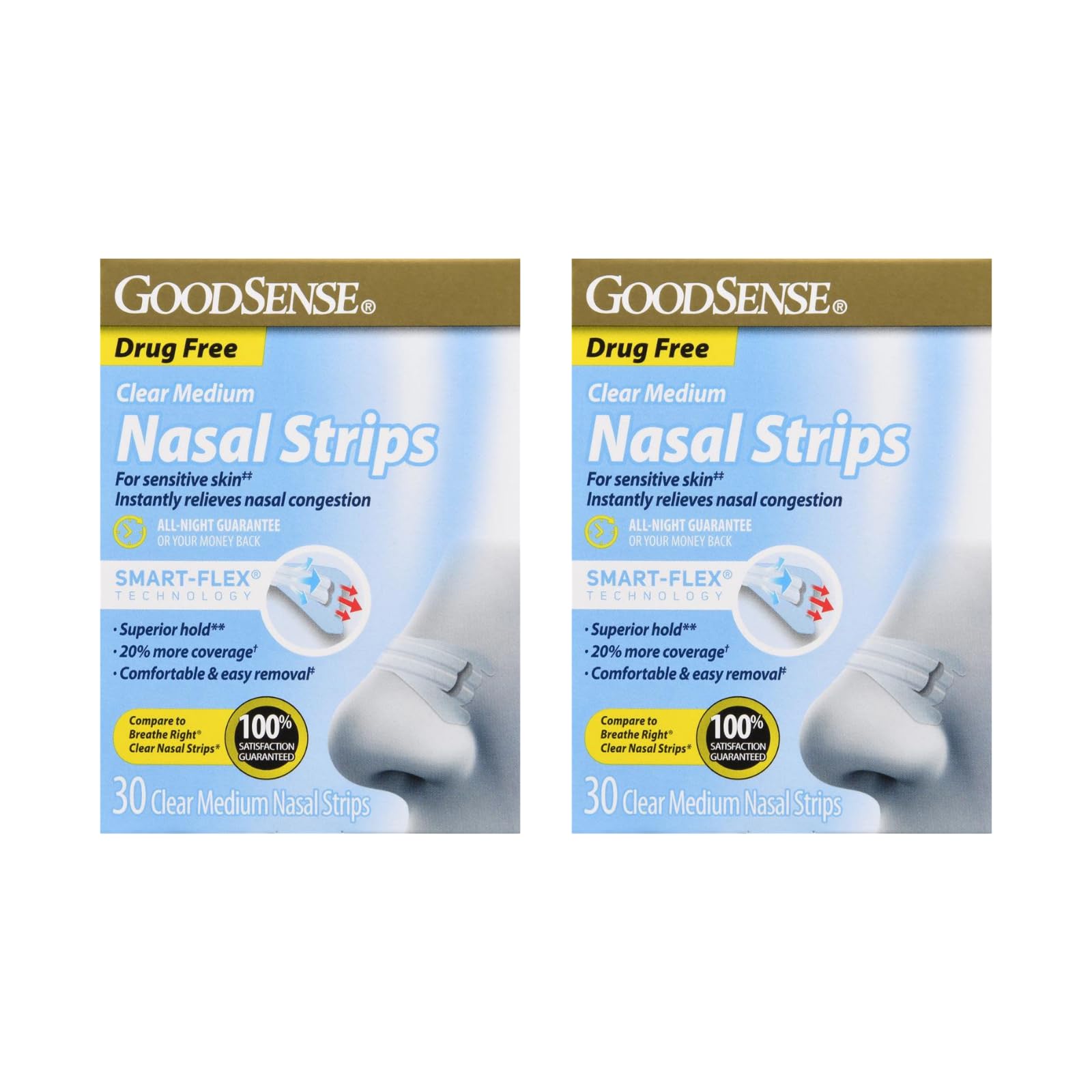 Perrigo Medium Clear Nasal Strips