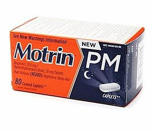 Motrin PM Nighttime Sleep-Aid Caplets, 80 ct