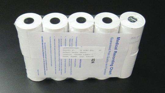 Future Health Concepts Thermal Recording Chart Paper Roll Without Grid - Pack of 10