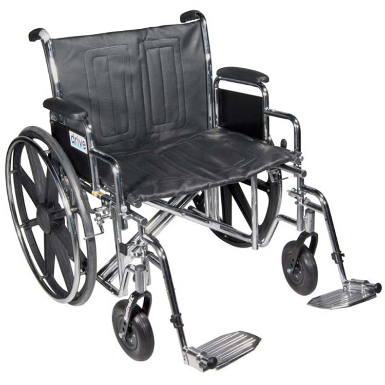 Drive Sentra EC Heavy Duty Bariatric Wheelchair with Elevating Legrest 24 Inch Seat