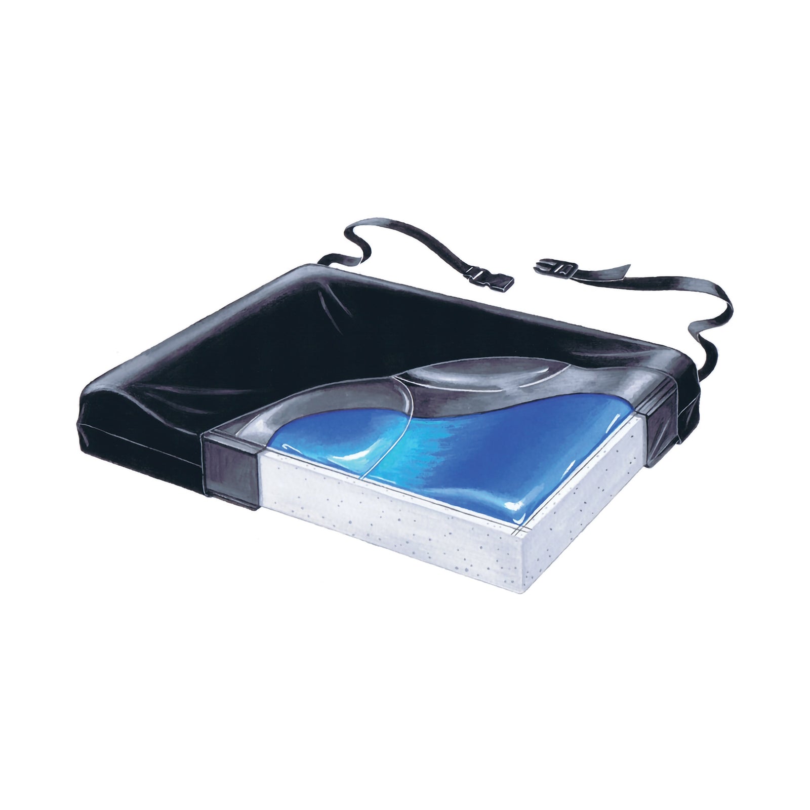 Stability Plus Seat Cushion 18" x 16" x 2.5" Foam/Gel