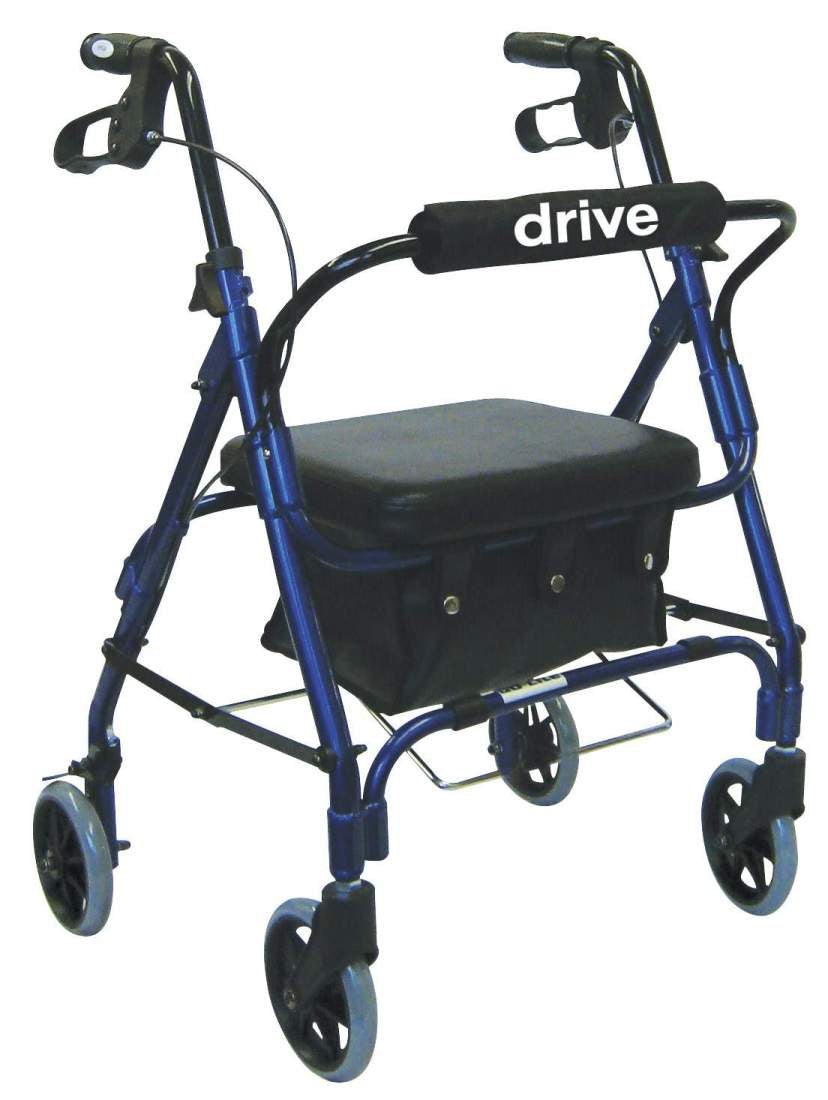 Drive Blue Junior 4-Wheel Rollator with Adjustable Height