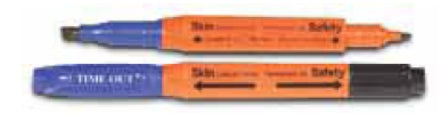 Time Out 4-in-1 Sterile Skin Marking Kit with Sleeve - Triangular Barrel Dual Tip