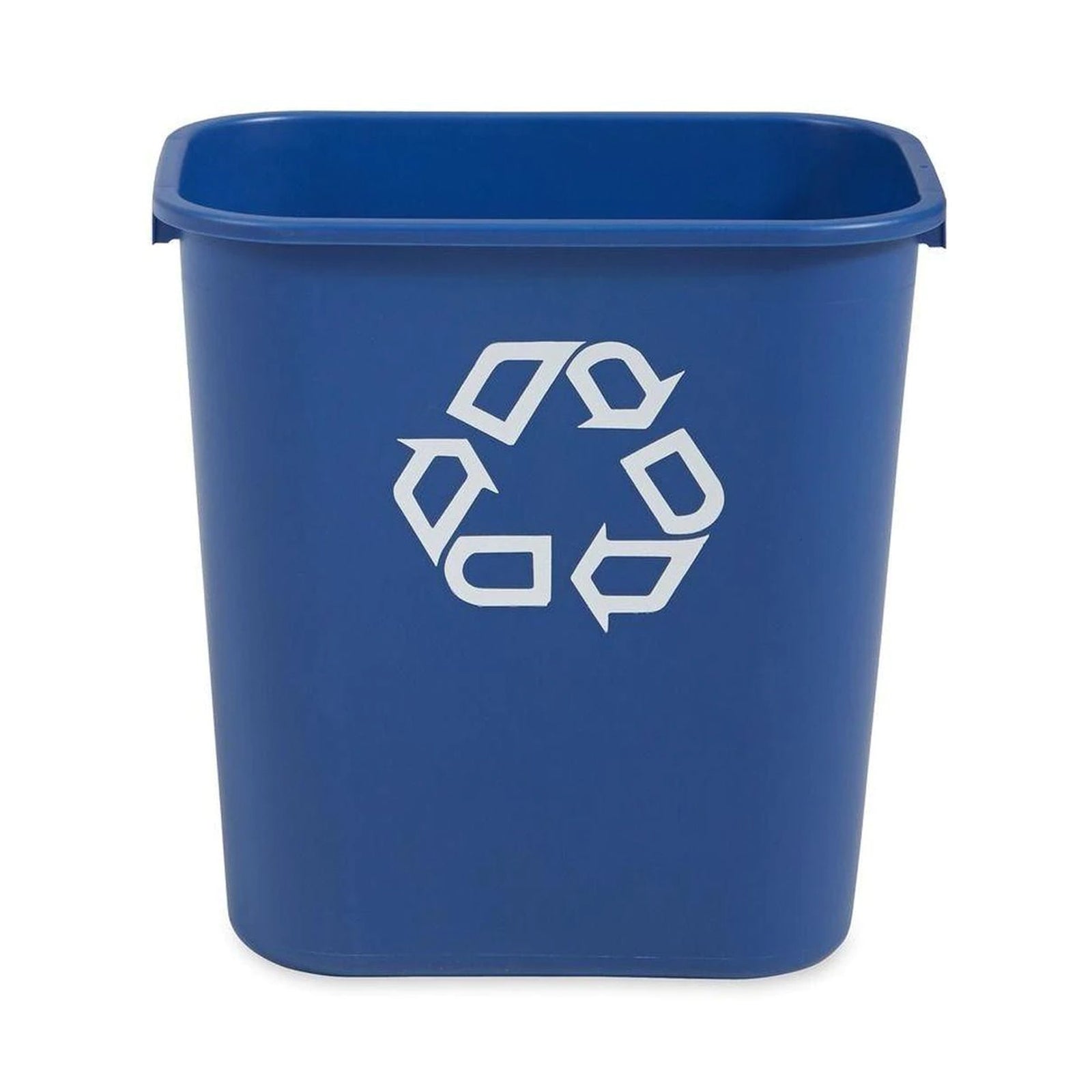 Deskside Blue Plastic Recycling Container 28-1/8 Quart / 7 gal.