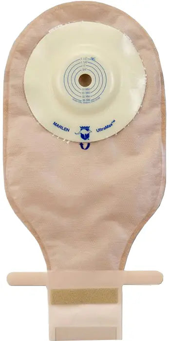 Marlen Manufacturing Co Ultramax Drainable Flat Pouch, Cut-to-Fit, 9" L x 5-3/4" W, Opaque, Kwick-Klose II Fastener