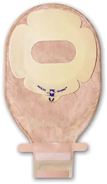 Marlen MegaMax 10 Flat Ostomy Pouch with 1-1/2 x 2 Oval Opening