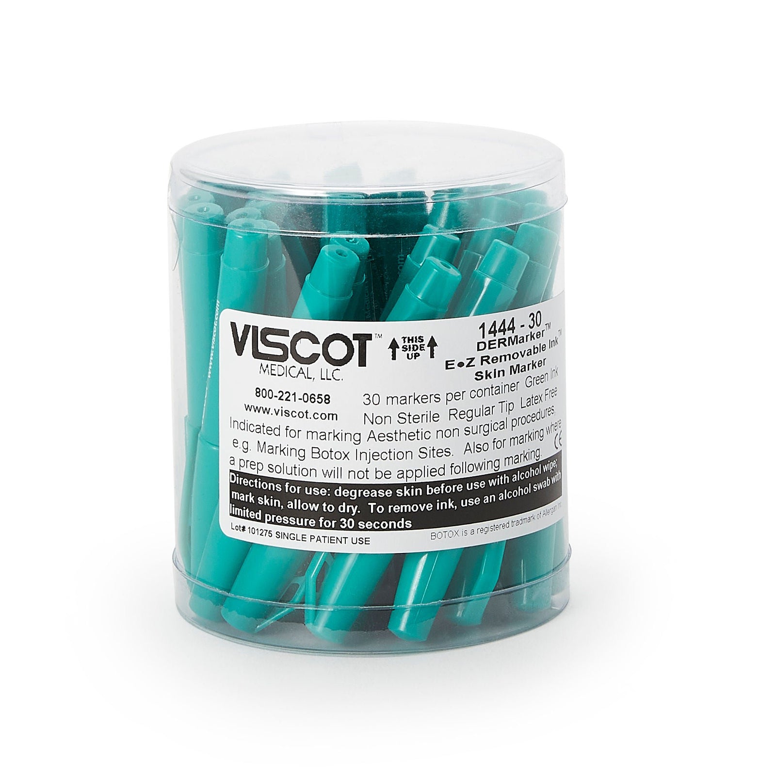 Viscot DERMarker Non-Sterile Skin Marker, Regular Tip, Green