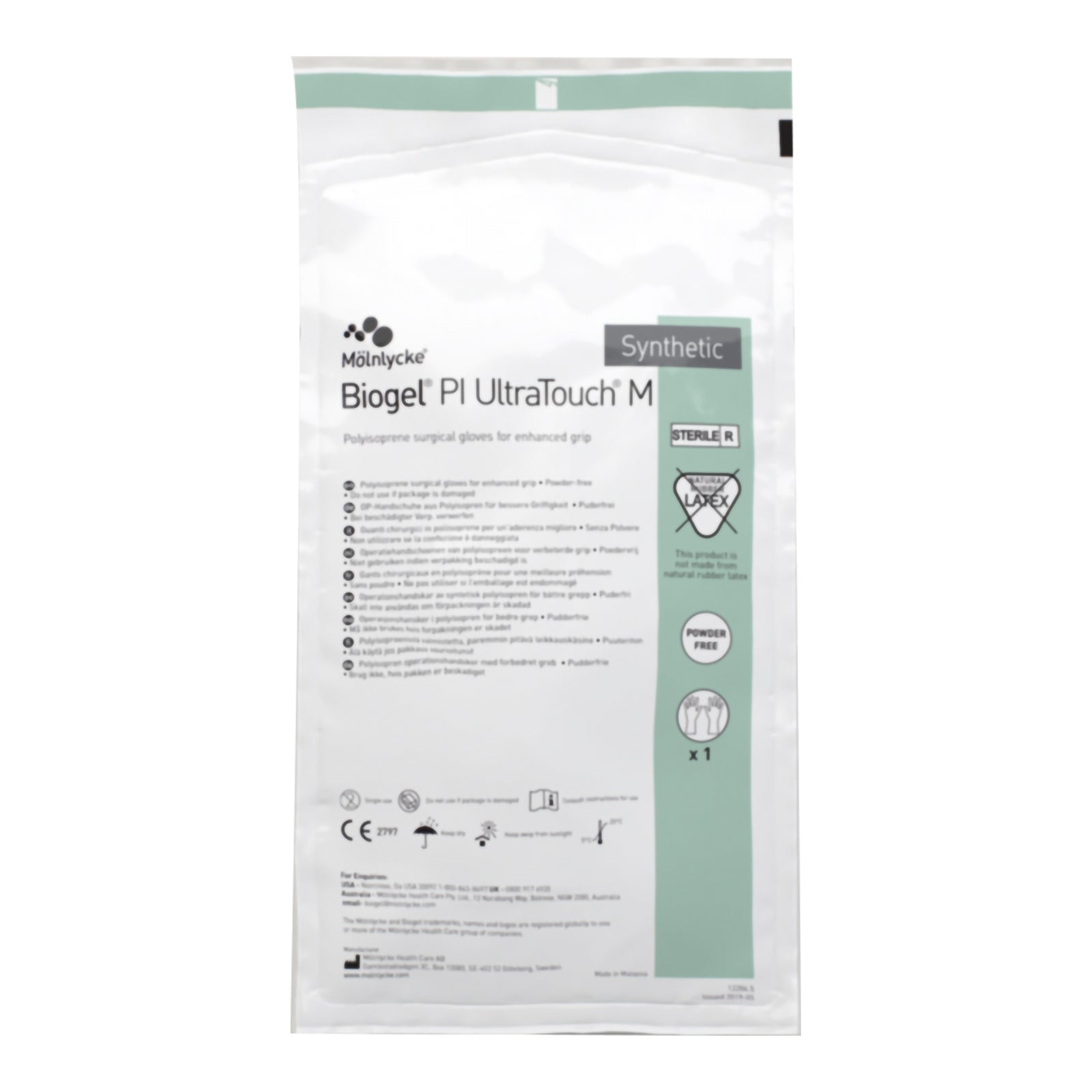 Biogel PI UltraTouch M Surgical Glove, Size 7.5, Sterile, Micro-Textured