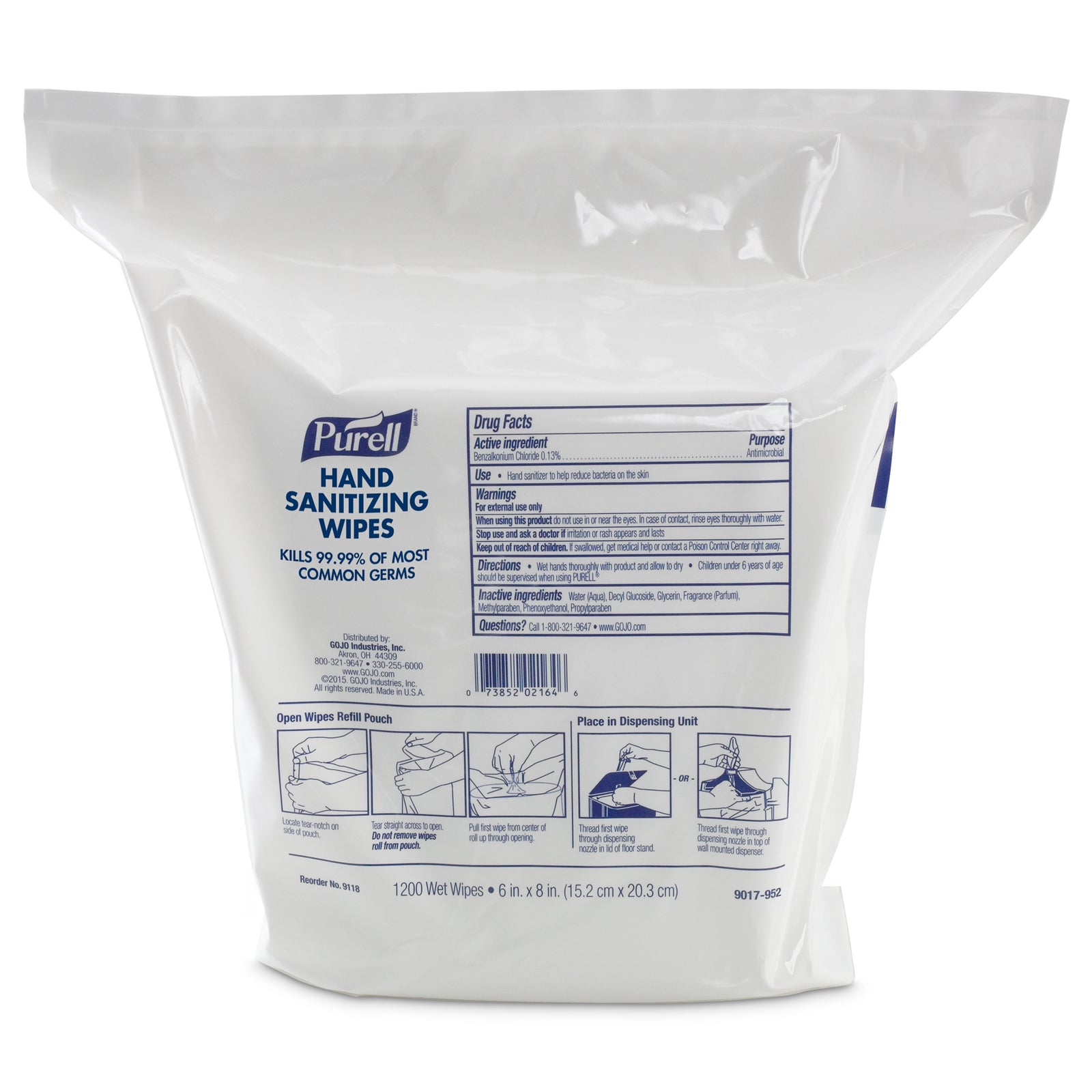 Purell� Hand Sanitizing Wipe Refill Pouch - 1,200 Count