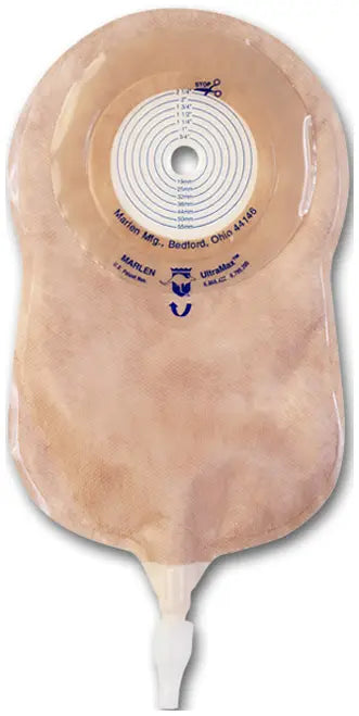 Marlen SuperFlat One-Piece Drainable Ostomy Pouch with AquaTack Hydrocolloid Barrier, 9" x 5-3/4"