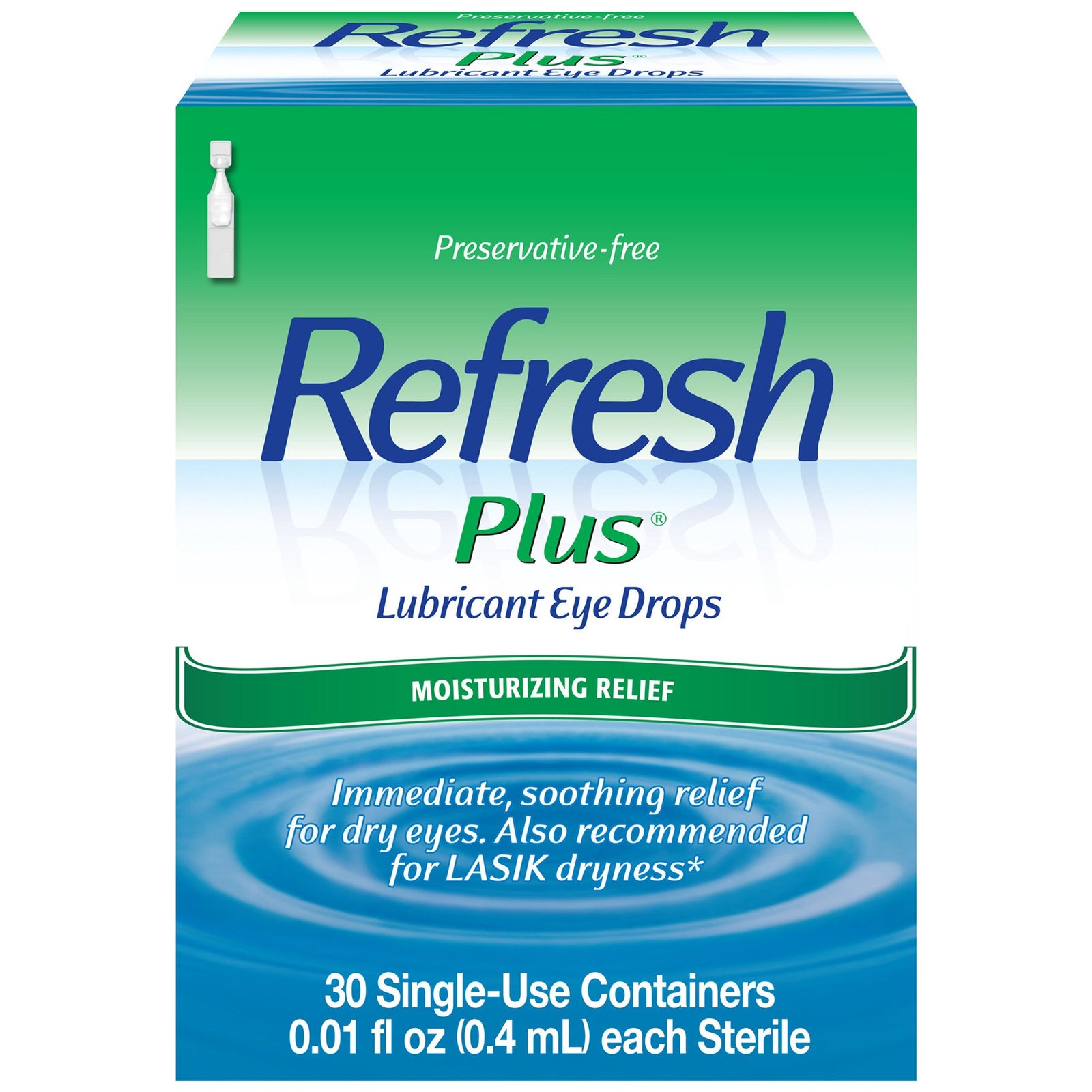 Refresh Plus Lubricant Eye Drops, 0.5%, Unit Dose, 30 per Box