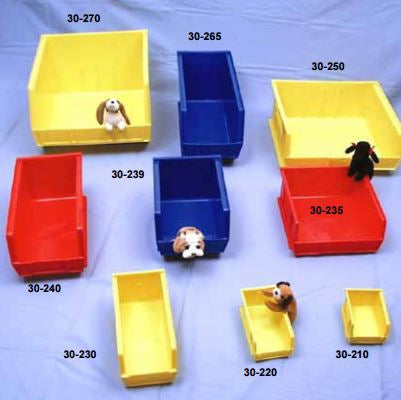Blue Plastic Storage Bin 7.38 x 4.12 x 3 Inches