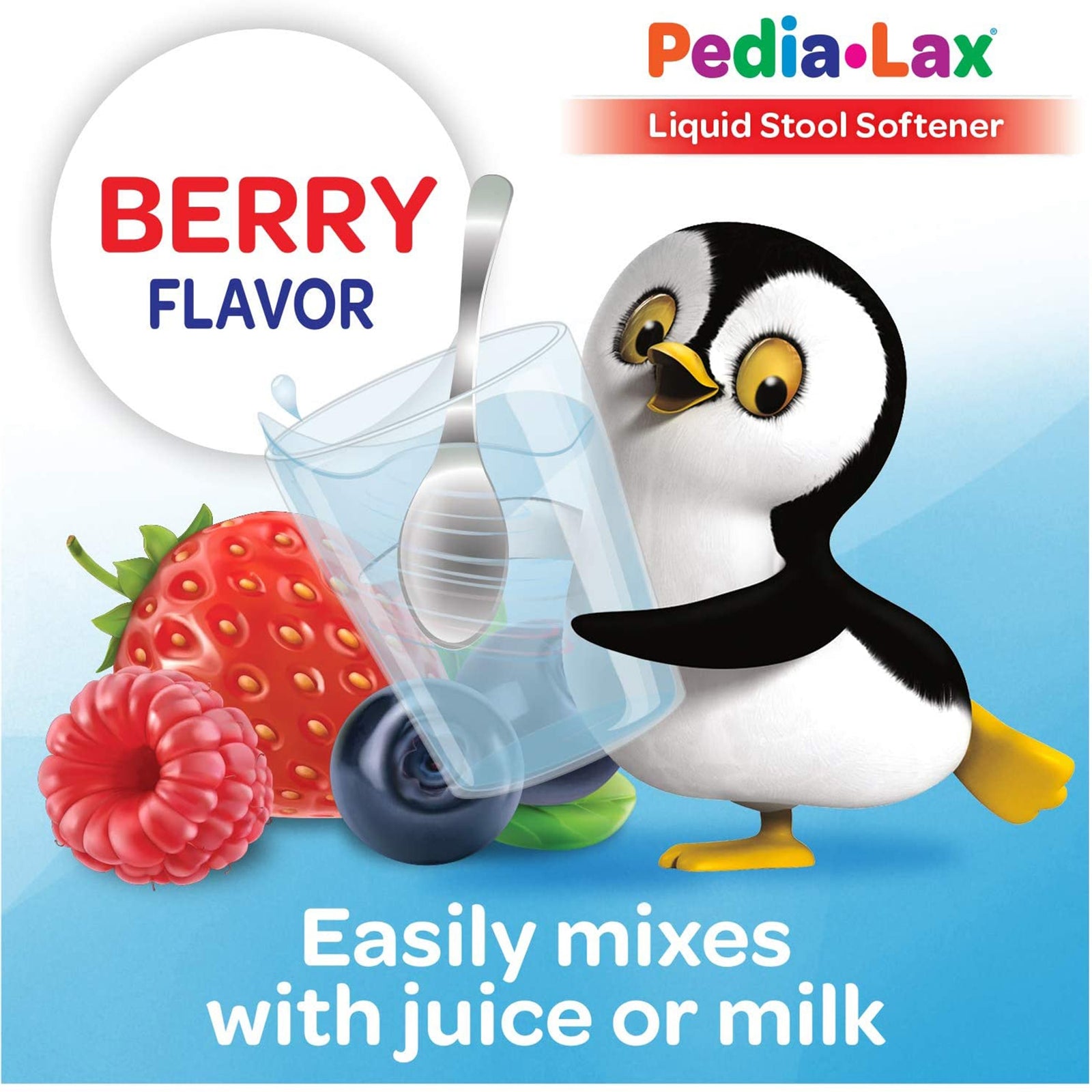 Pedia-Lax Fruit Punch Flavor Stool Softener Liquid 4 oz