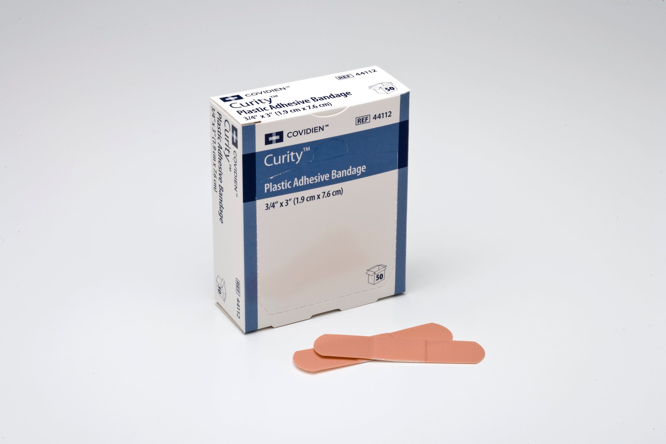 Curity Plastic Adhesive Strips 3/4" x 3" Tan Sterile
