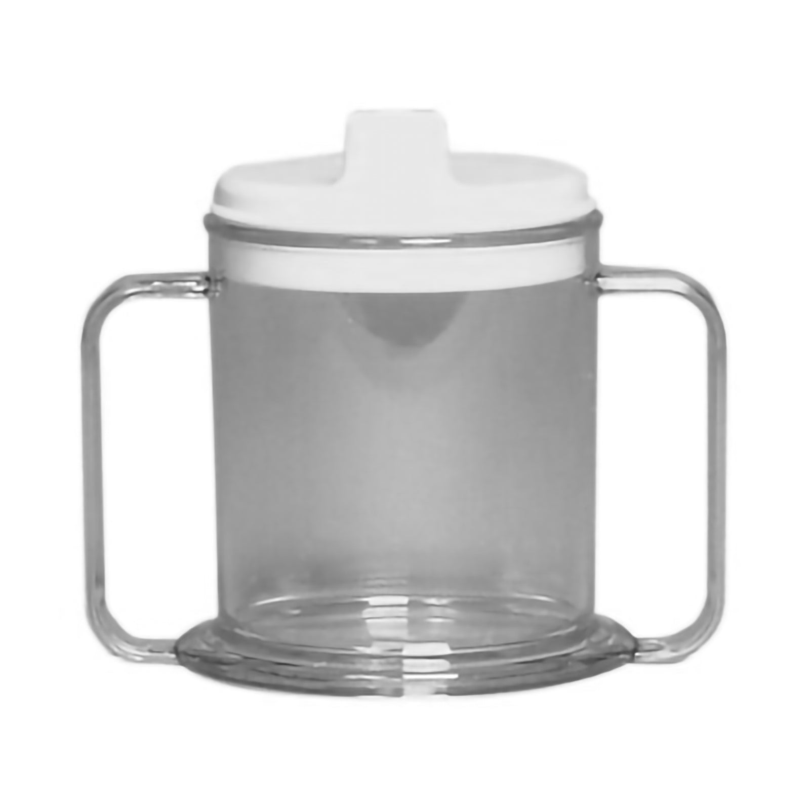 8 oz. Clear Plastic Drinking Mug with Two Handles