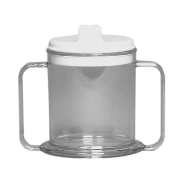 8 oz. Clear Plastic Drinking Mug with Two Handles
