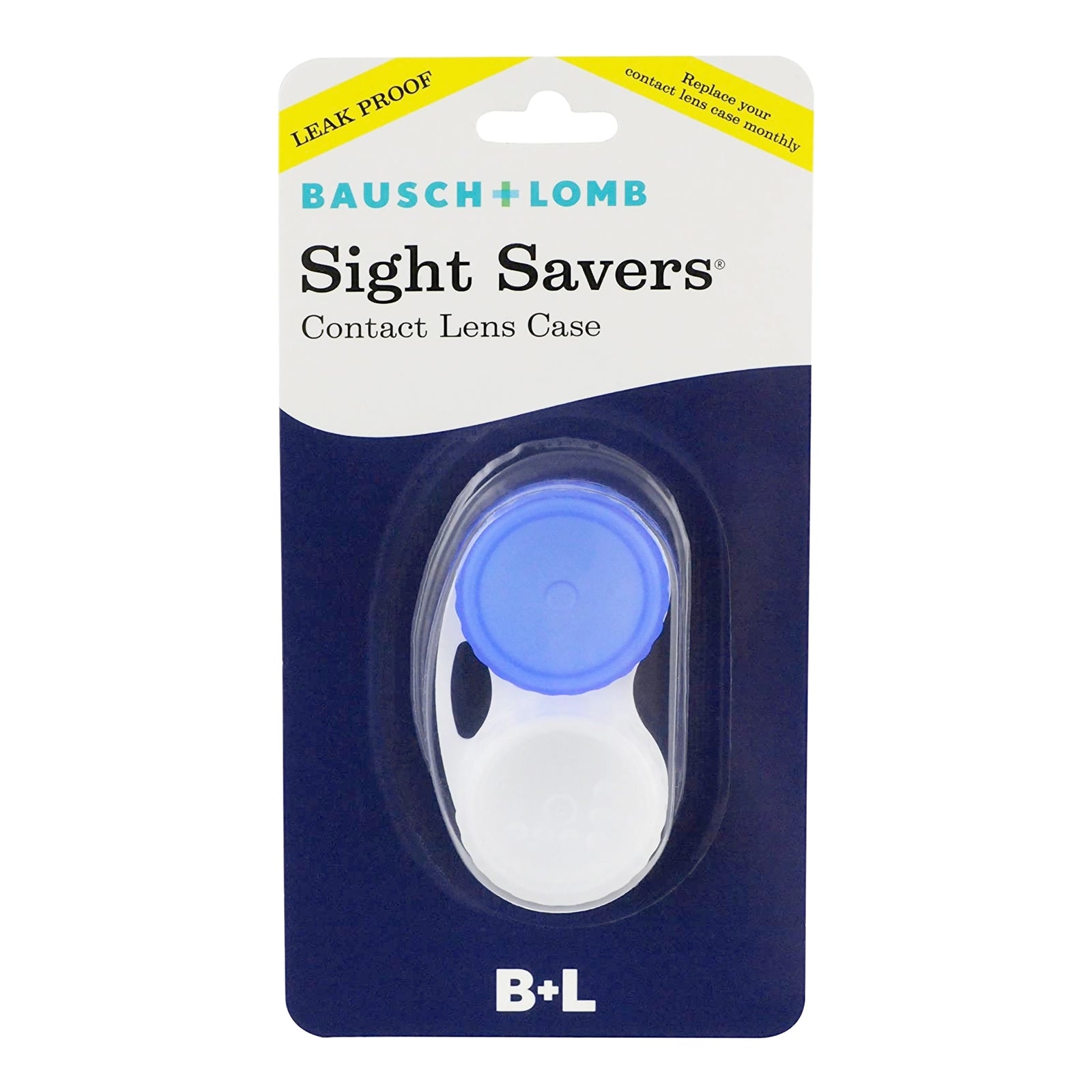 Bausch + Lomb Sight Savers Plastic Contact Lens Case, White
