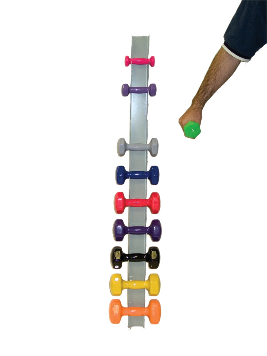 CanDo® Wall Rack for Dumbbells - Holds 10
