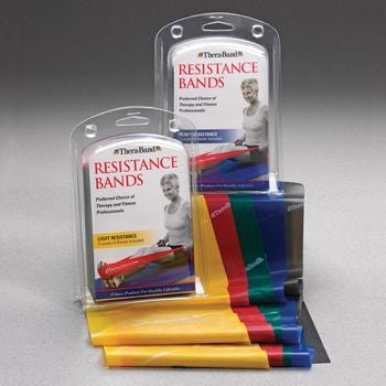 TheraBand® Beginner Exercise Resistance Band Set - Yellow, Red, Green Easy Resistance
