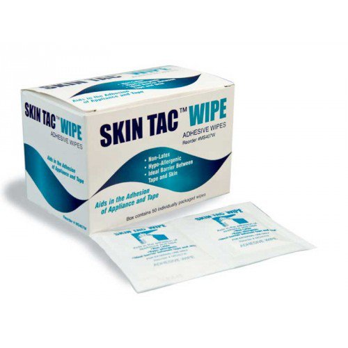 Torbot Skin Tac Adhesive Wipes, Box of 50
