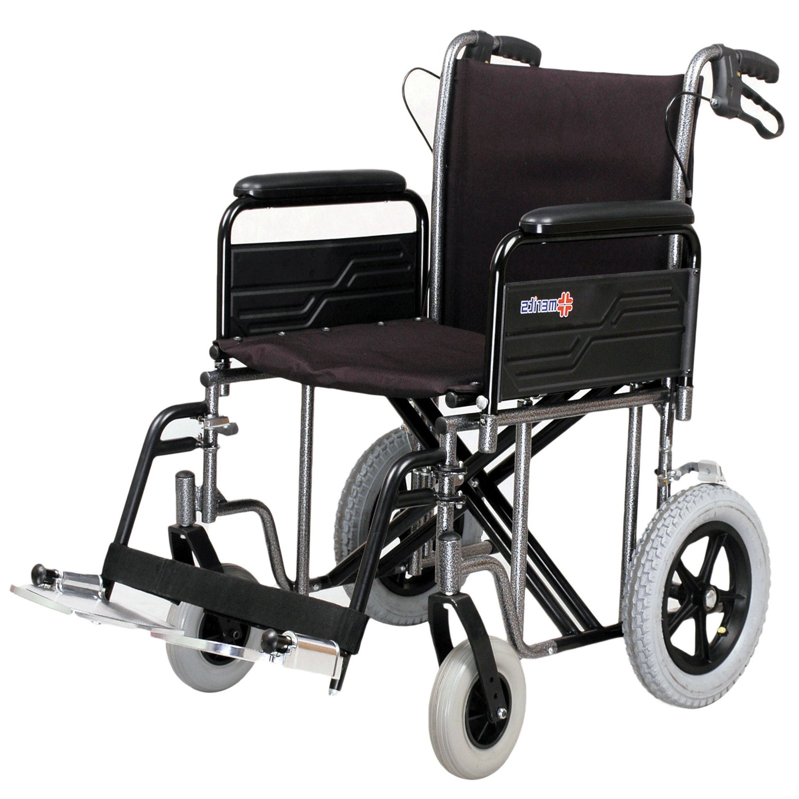 Merits Health Bariatric Transport Chair with Fixed Arms, 22-Inch
