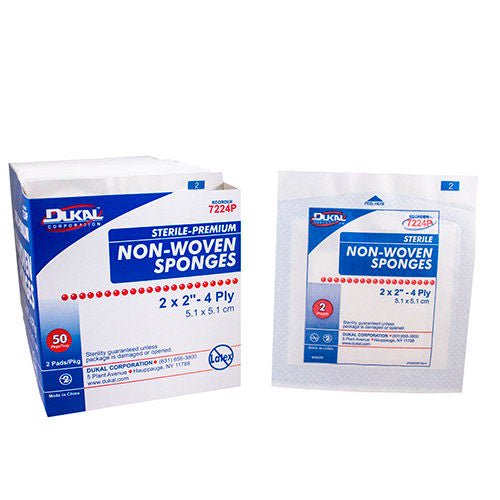 DUKAL Sterile Non-Woven Sponge 4-Ply 2 x 2 Inch