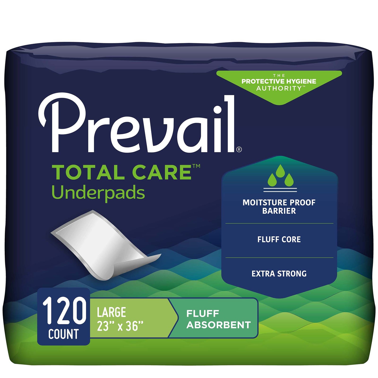 Prevail Disposable Underpad 23 x 36 Inch Light Absorbency