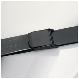 Gait Belt 60 Inch Length Black Vinyl Coated Webbing