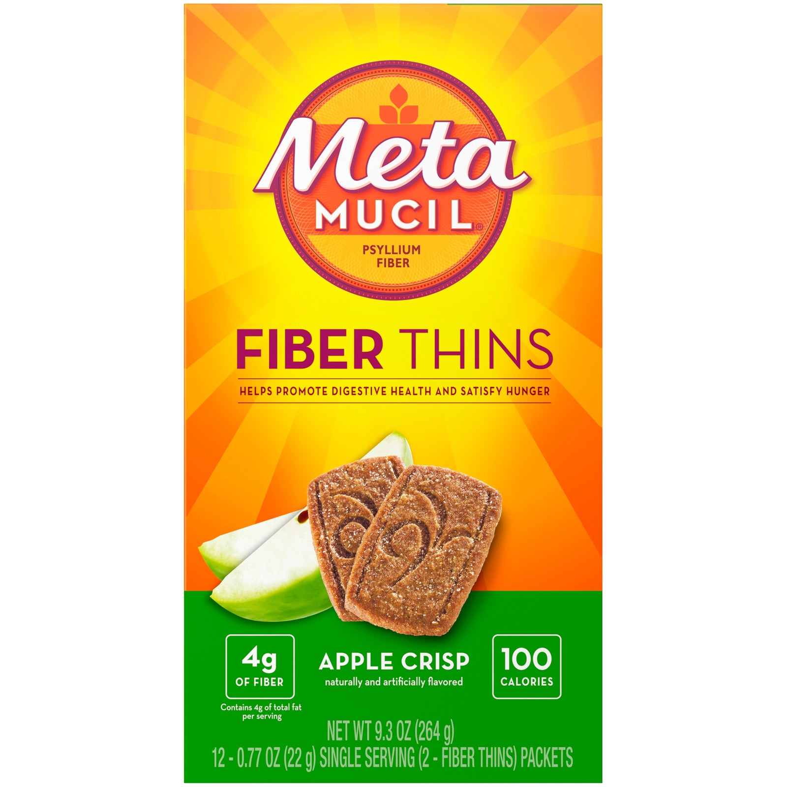 Metamucil Fiber Supplement Wafers 24 Count