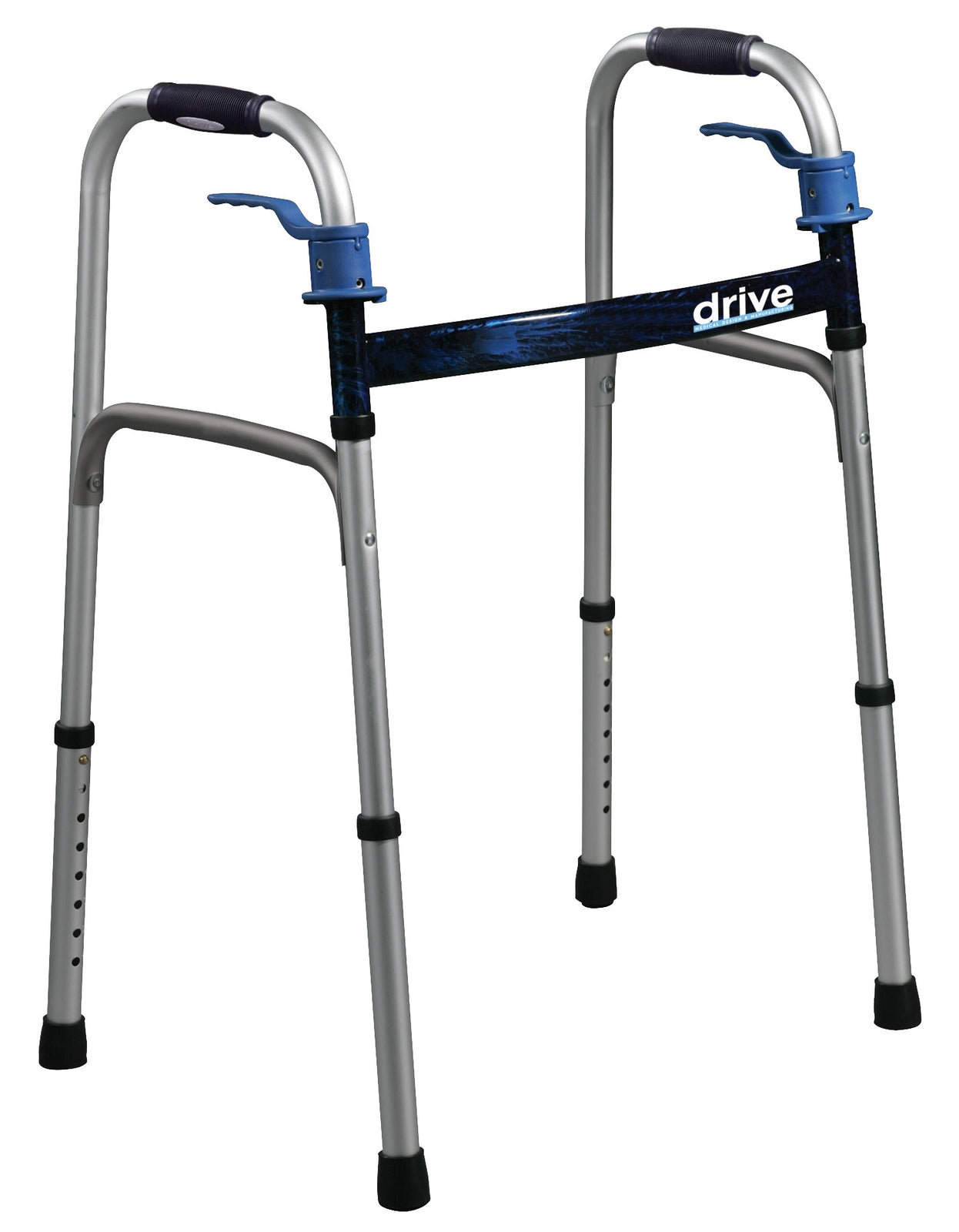 Drive DeVilbiss Deluxe Aluminum Folding Walker with Dual Trigger Release